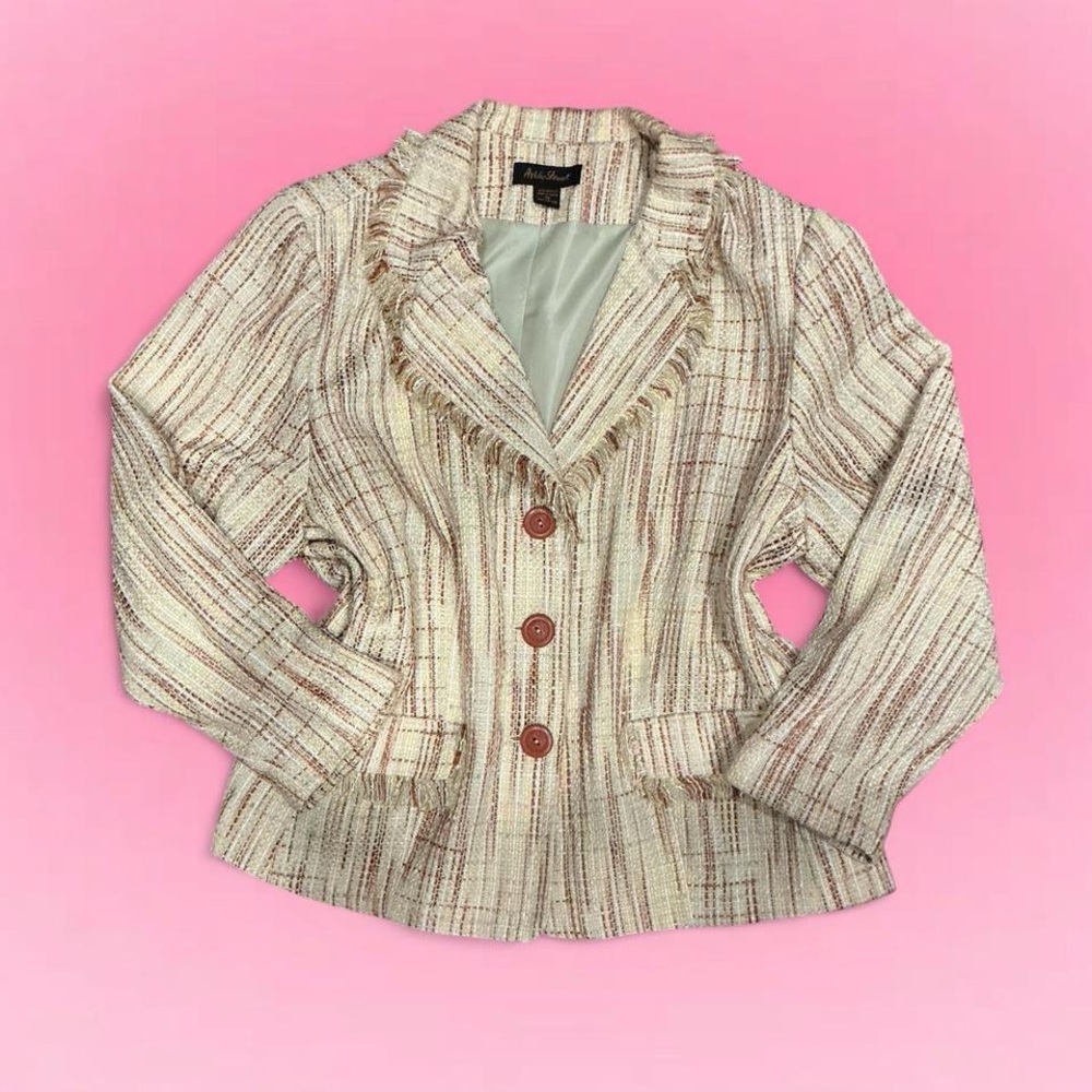🌷Ashley Stewart Multi colored Tweed Blazer